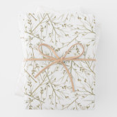 Elegantes White and Gold Muster Hochzeit Geschenkpapier Set (Beispiel)