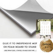 Elegantes White and Gold Seating Chart Sign Poster