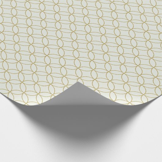 Elegantes White and Gold Weihnachtswrapping Paper Geschenkpapier (Ecke)