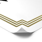 Elegantes White Art Deco Poster (Ecke)