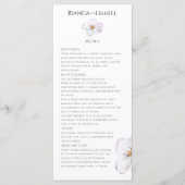 elegantes White Blume Spring blubssom Flat Menu Menükarte (Vorderseite)