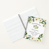 Elegantes White Blume Wedding Guest Book Notizblock (Innenseite)