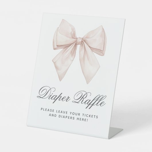 Elegantes White Bow Baby Duwer Windschutzscheibe R Sockelschild (Vorderseite)