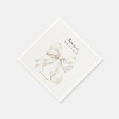 Elegantes White Bow Brautparty Serviette (Ecke)