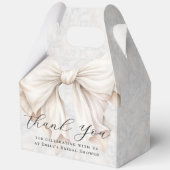 Elegantes White Bow Brautparty Vielen Dank Geschenkschachtel (Vorderseite)