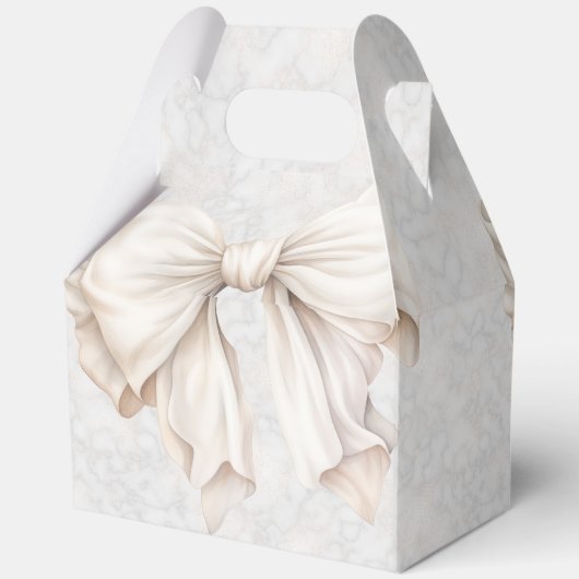 Elegantes White Bow Brautparty Vielen Dank Geschenkschachtel (Rückseite)