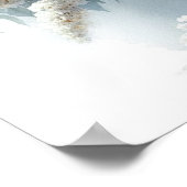 Elegantes White Buddleia Floral Bouquet Art Patter Poster (Ecke)