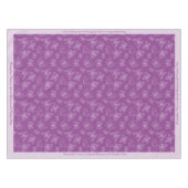 Elegantes White Butterfly Muster Lila personalisie Tischdecke (Vorderseite (Horizontal))