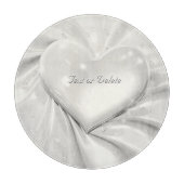 Elegantes White Cream Heart Cutting Board Schneidebrett (Vorderseite)