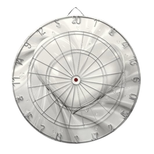 Elegantes White Cream Heart Dartboard Dartscheibe (vorne)