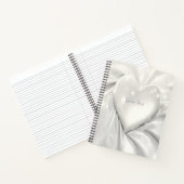 Elegantes White Cream Heart Notebook Notizblock (Innenseite)