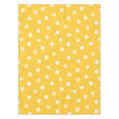 Elegantes White Daisy Blume Sonniges Gelbes Brunch Tischdecke (Vorderseite)