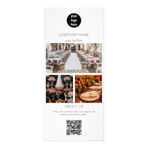 Elegantes White Event Planning Business 3 Fotos Werbekarte