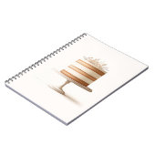 Elegantes White Floral Cake Wedding Gästebuch Notizblock (Linke Seite)