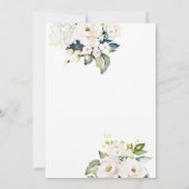 Elegantes White Floral Retirement Party Einladung (Rückseite)