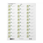 Elegantes White Floral Return-Address-Label (Vorne)