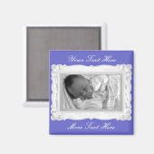 Elegantes White Frame Magnet (Vorderseite/Rückseite)