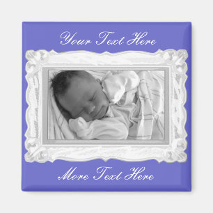 Elegantes White Frame Magnet