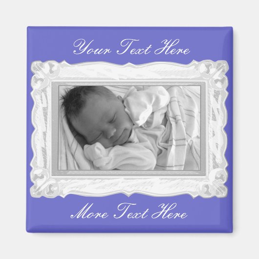 Elegantes White Frame Magnet (Vorne)