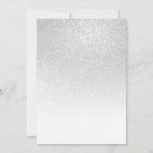 Elegantes White Funkelnd Glitzer Foto Quinceañera Einladung (Rückseite)