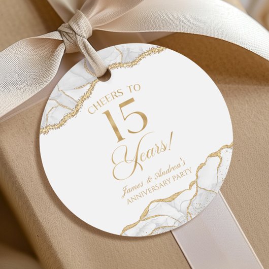 Elegantes White Gold Agate 15-jähriges Party Geschenkanhänger