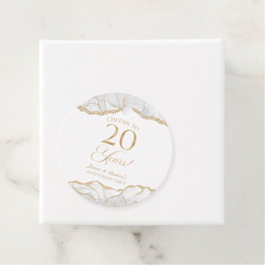 Elegantes White Gold Agate 20-jähriges Party Geschenkanhänger (Beispiel)