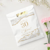 Elegantes White Gold Agate 30. Geburtstag Party Geschenktütchen (Versiegelt)