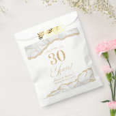 Elegantes White Gold Agate 30-jähriges Party Geschenktütchen (Versiegelt)