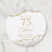 Elegantes White Gold Agate 75-jähriges Party Geschenkanhänger (Vorderseite)