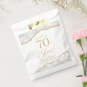 Elegantes White Gold Agate Party zum 70. Jubiläum Geschenktütchen (Versiegelt)