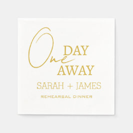 Elegantes White Gold Ein Tag vor der Probe Abendes Serviette