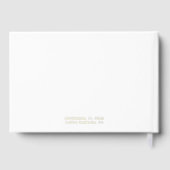 Elegantes White & Gold Foil Wedding Guest Book Gästebuch (Rückseite)