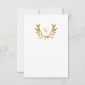 Elegantes White Gold Leaf Modernes Minimalistische Save The Date (Rückseite)