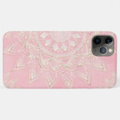 Elegantes White & Gold Mandala Rosa Design Case-Mate iPhone Hülle (Rückseite (Horizontal))