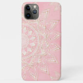 Elegantes White & Gold Mandala Rosa Design Case-Mate iPhone Hülle (Rückseite)