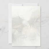 Elegantes White & Gold Marmor Hochzeitsdesign Einladung (Rückseite)