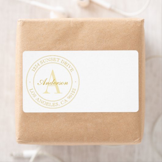 Elegantes White & Gold Monogramm (Insitu)