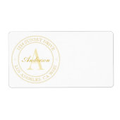 Elegantes White & Gold Monogramm (Vorne)