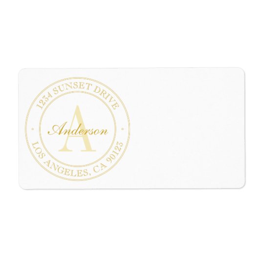 Elegantes White & Gold Monogramm (Vorne)