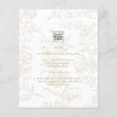 Elegantes White Gold Muster Moderne Hochzeit (Rückseite)