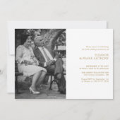 Elegantes White & Gold Personalisiert 50 Jahre alt Einladung (Rückseite)