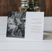 Elegantes White & Gold Personalisiert 50 Jahre alt Einladung