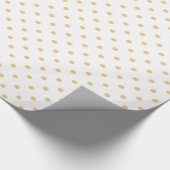 Elegantes White & Gold Polka Dots Muster Geschenkpapier (Ecke)