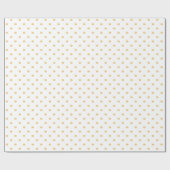 Elegantes White & Gold Polka Dots Muster Geschenkpapier (Flach)