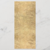 Elegantes White Gold Wildblume Luxus-Menü Hochzeit Programm (Rückseite)