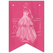 Elegantes White Gown Brautparty Banner (Erste Fahne)
