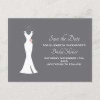 Elegantes White Gown on Gray - Stilvoll Save the D