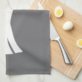 Elegantes White Gown on Gray - Stilvolles, einfach Geschirrtuch (Viertel Falte)