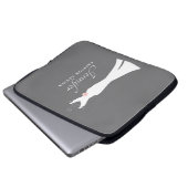 Elegantes White Gown on Gray - Stilvolles, einfach Laptopschutzhülle (Vorne Knopf)