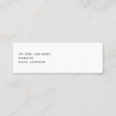 Elegantes White Gown on Gray - Stilvolles, einfach Mini Visitenkarte (Rückseite)